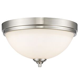 Z-Lite Bordeaux 3-Light Flush Mount Ceiling Light In Brushed Nickel