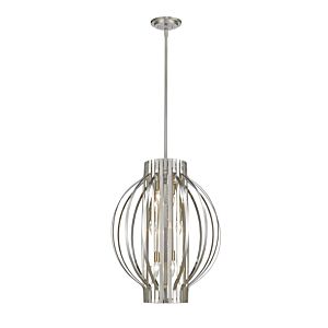 Z-Lite Moundou 6-Light Pendant Light In Brushed Nickel