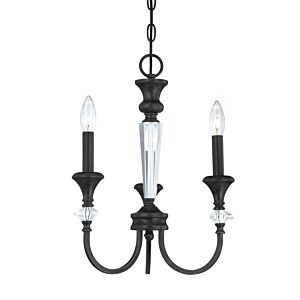 Boulevard 3-Light Chandelier in Mocha Bronze Silver Wash