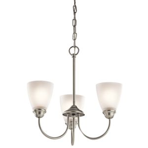 Jolie Three Light Mini Chandelier in Brushed Nickel by Kichler