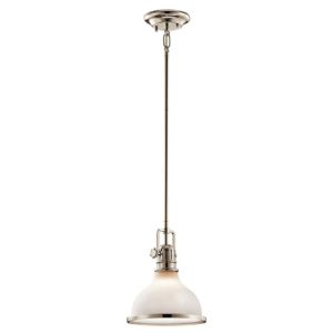 Hatteras Bay One Light Mini Pendant in Polished Nickel by Kichler