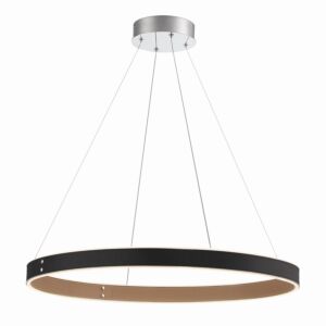 Verdura 1-Light LED Chandelier in Black With Brown