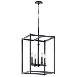 Crosby 4-Light Foyer Pendant in Black