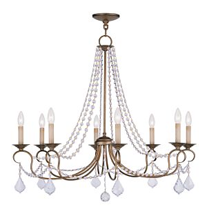 Pennington 8-Light Chandelier in Hand Applied Antique Gold Leaf