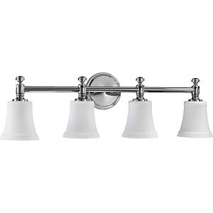 5122 Satin Opal Vanities 4-Light Bathroom Vanity Light in Chrome