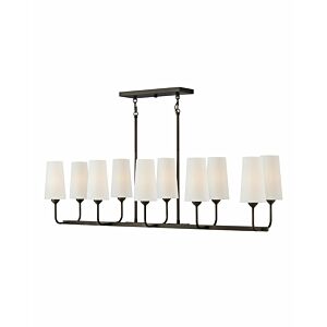 Hinkley Lewis 10-Light Linear Chandelier In Black Oxide