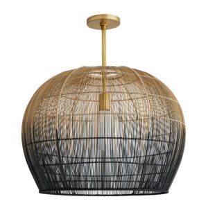 Swami One Light Pendant in Natural and Black Ombre by Arteriors