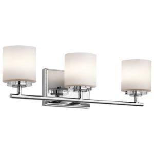 Kichler O Hara 3 Light 3 Arm Bathroom Vanity Light in Chrome