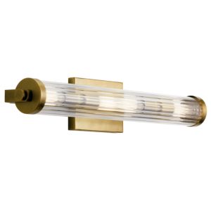 Kichler Azores 4 Light 5 Inch Bathroom Vanity Light in Natural Brass