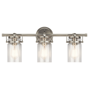 Kichler Brinley 3 Light Bathroom Vanity Light in Brushed Nickel