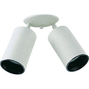 3128 Bullet Fixtures 2-Light Ceiling Mount in White