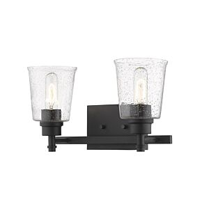 Z-Lite Bohin 2-Light Bathroom Vanity Light In Matte Black