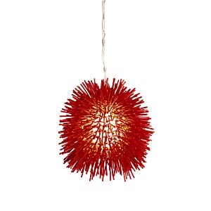 Urchin One Light Mini Pendant in Super Red by Varaluz