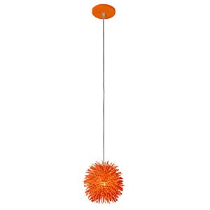 Urchin One Light Mini Pendant in Electric Pumpkin by Varaluz