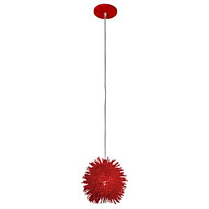 Urchin One Light Mini Pendant in Super Red by Varaluz