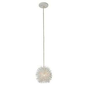 Urchin One Light Mini Pendant in White by Varaluz