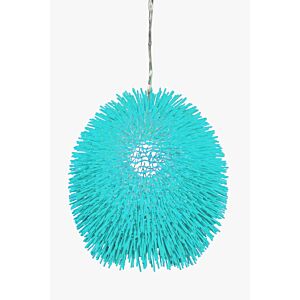 Urchin One Light Pendant in Aqua Velvet by Varaluz