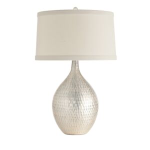 Walter One Light Table Lamp in Distressed Silver by Arteriors