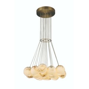 Kepler 19-Light LED Chandelier in Gold