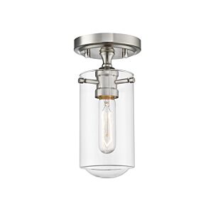 Z-Lite Delaney 1-Light Flush Mount Ceiling Light In Brushed Nickel