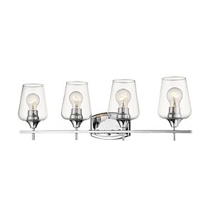 Z-Lite Joliet 4-Light Bathroom Vanity Light In Chrome