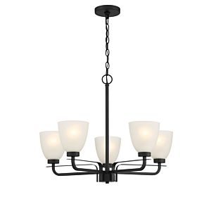 Kaitlen Five Light Chandelier in Coal by MinkaLavery