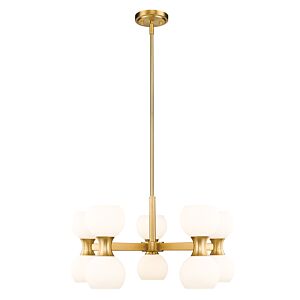 Artemis 10-Light Chandelier in Modern Gold