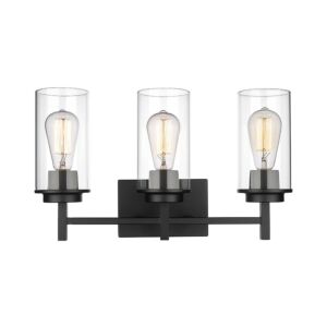 Janna 3-Light Vanity in Matte Black