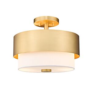 Counterpoint 2-Light Semi Flush in Modern Gold