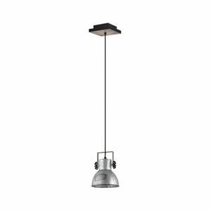 Barnstaple One Light Pendant in Distresesd Zinc and Black by Eglo USA