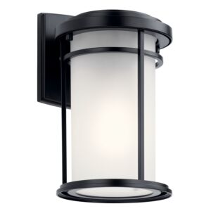 Toman 1-Light Outdoor Wall Mount in Black