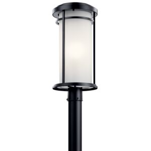 Toman 1-Light Outdoor Post Mount in Black