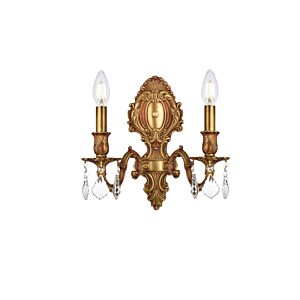 Monarch 2-Light Wall Sconce in French Gold