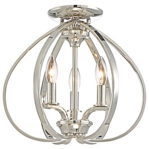 Minka Lavery Tilbury 3 Light Ceiling Light in Polished Nickel