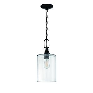 Dardyn One Light Mini Pendant in Flat Black by Craftmade