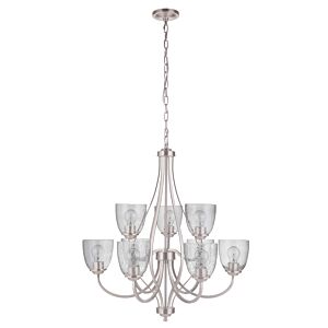 Craftmade Serene 9-Light Transitional Chandelier in Brushed Polished Nickel