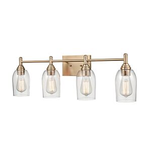 Arlett Four Light Vanity in Modern Gold by Millennium