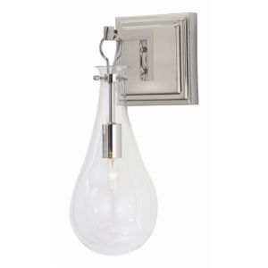 Sabine One Light Wall Sconce in Polished Nickel by Arteriors