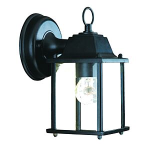 Builder's Choice 1-Light Matte Black Wall Light