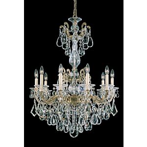 La Scala Ten Light Chandelier in Heirloom Gold by Schonbek