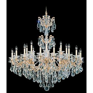 La Scala 24 Light Chandelier in Heirloom Gold by Schonbek