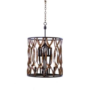 Soho Eight Light Foyer Pendant in Milk Chocolate by Kalco