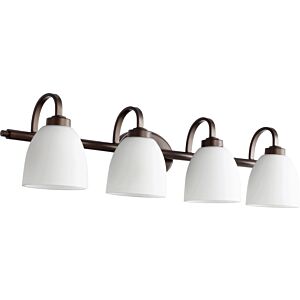 Reyes 4-Light Bathroom Vanity Light in Oiled Bronze