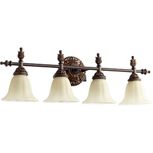 Rio Salado 4-Light Bathroom Vanity Light in Toasted Sienna with Mystic Silver