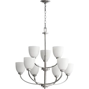 Reyes 9-Light Chandelier in Classic Nickel