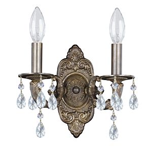 Sutton 2-Light Swarovski Spectra Crystal Sconce