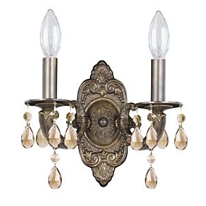  Paris Market Wall Sconce in Venetian Bronze with Golden Teak Swarovski Crystals