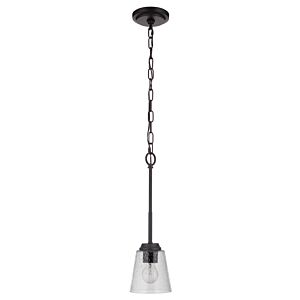 Tyler One Light Mini Pendant in Flat Black by Craftmade