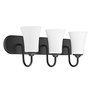 Craftmade Gwyneth 3-Light Bathroom Vanity Light in Flat Black