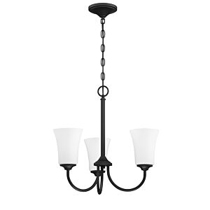 Craftmade Gwyneth 3-Light Traditional Chandelier in Flat Black